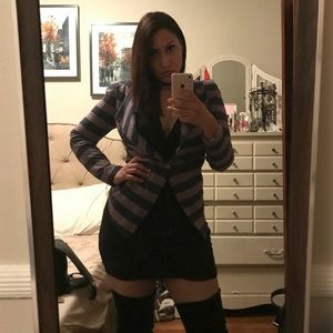 Stylish blue and purple striped blazer